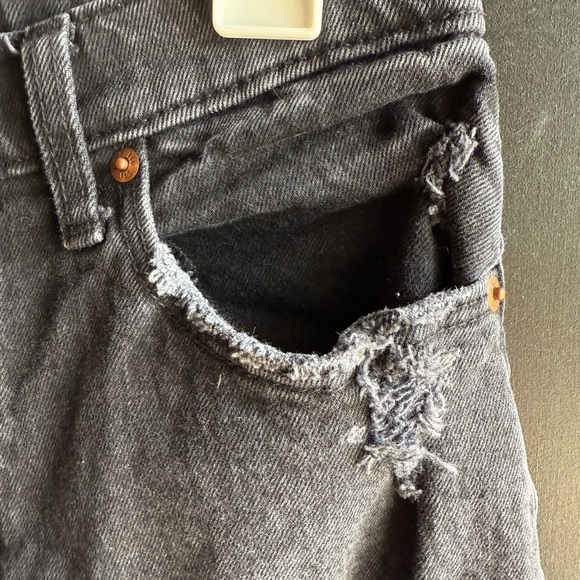 Abercrombie The 90’s Straight Ultra High Rise Black Jeans Curve Love Size 28 XS - Picture 9 of 16